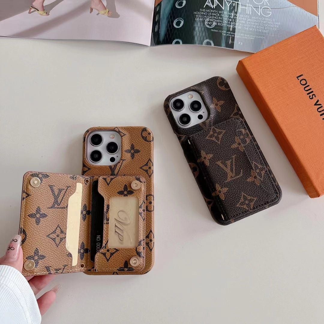 HypedEffects Classic Louis Vuitton iPhone 15 Case with Integrated Wallet