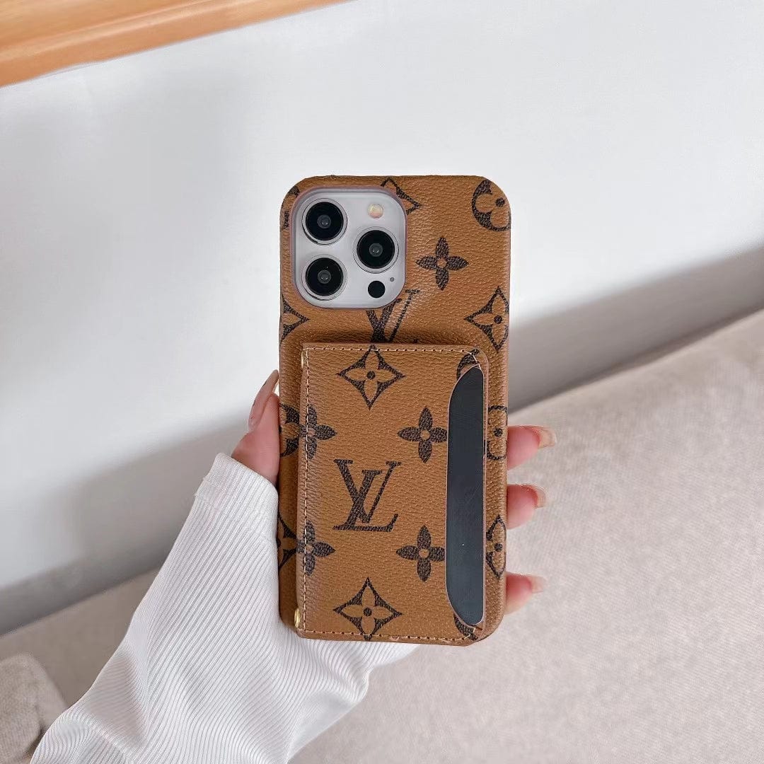 HypedEffects Classic Louis Vuitton iPhone 15 Case with Integrated Wallet