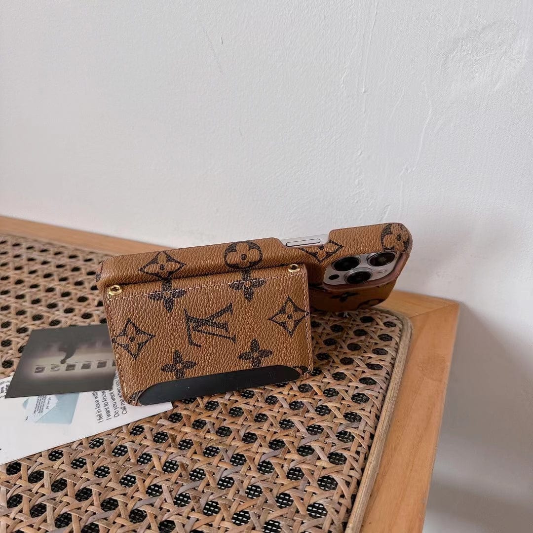 HypedEffects Classic Louis Vuitton iPhone 15 Case with Integrated Wallet