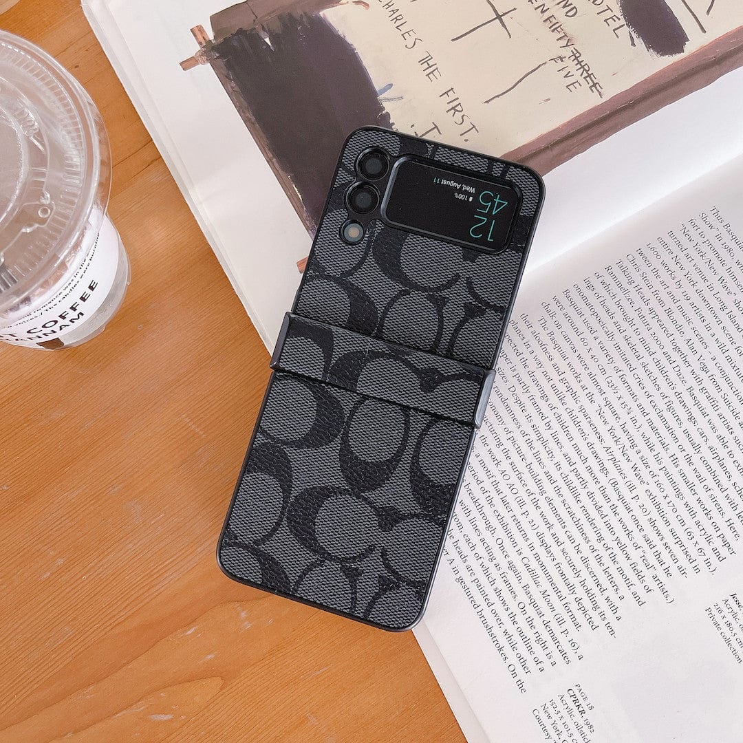 HypedEffects Coach Z Flip Samsung Phone Case with Finger Strap