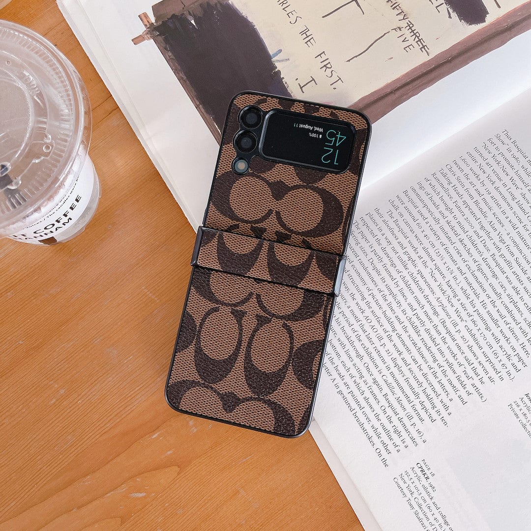 HypedEffects Coach Z Flip Samsung Phone Case with Finger Strap