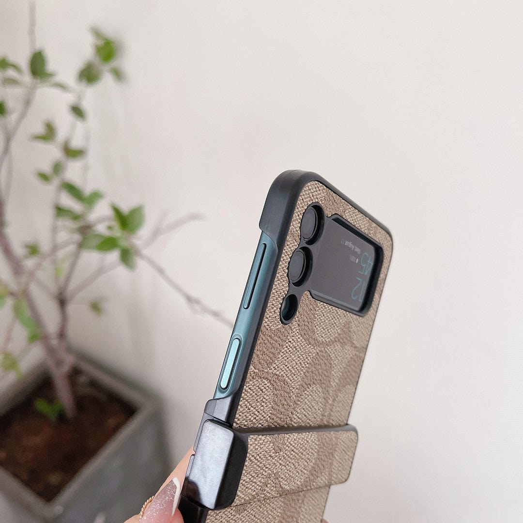 HypedEffects Coach Z Flip Samsung Phone Case with Finger Strap