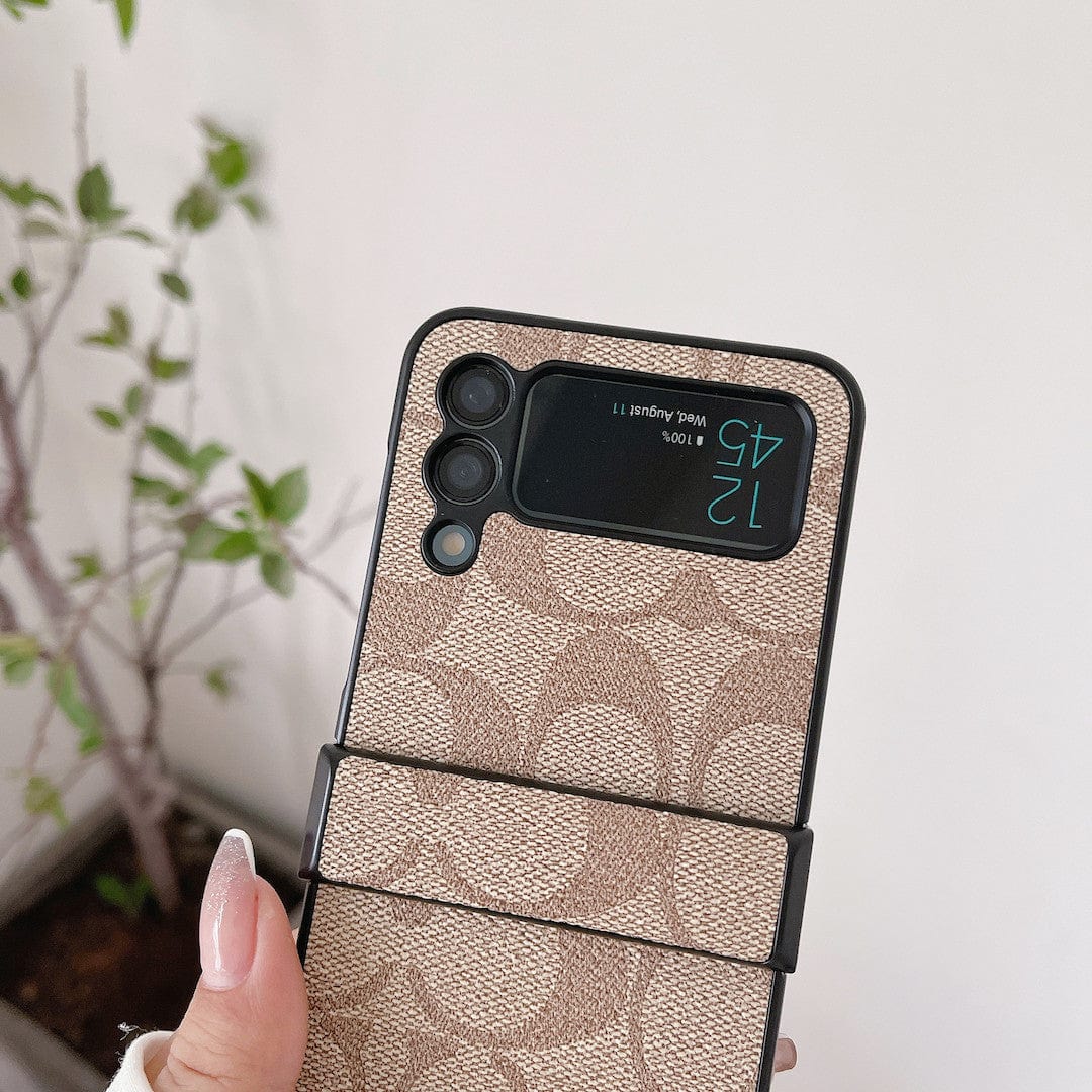 HypedEffects Coach Z Flip Samsung Phone Case with Finger Strap