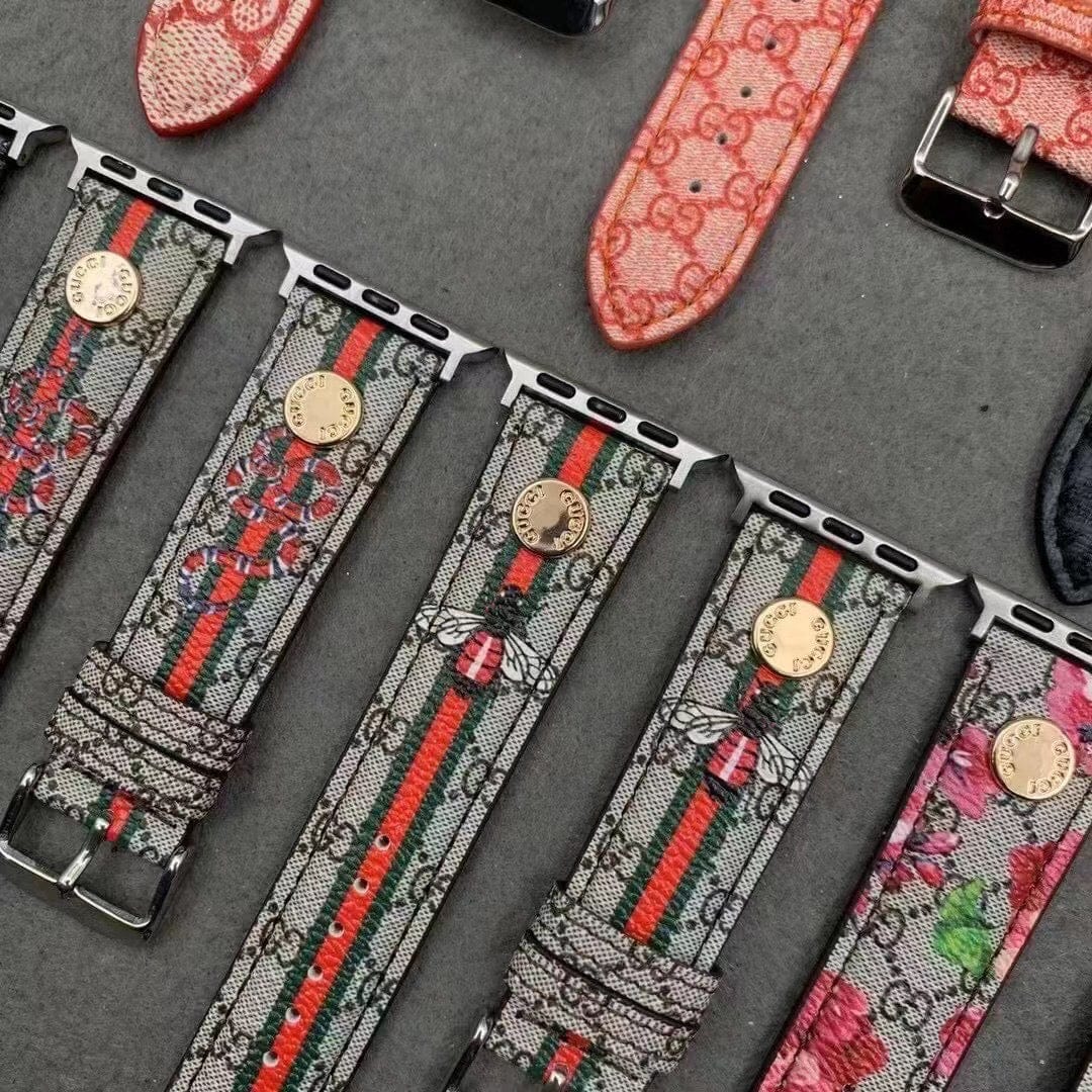 HypedEffects Premium Leather Gucci Watch Band 38/40/41/42/44/45/49 mm