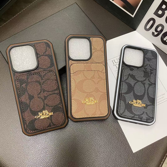 HypedEffects Coach Signature Canvas iPhone Cases with Card Holder