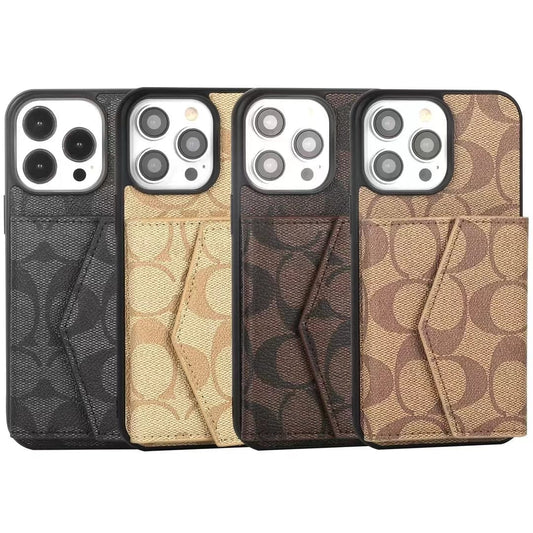 HypedEffects Coach Signature iPhone Case with Card Holder – Available for iPhone 11 to iPhone 16
