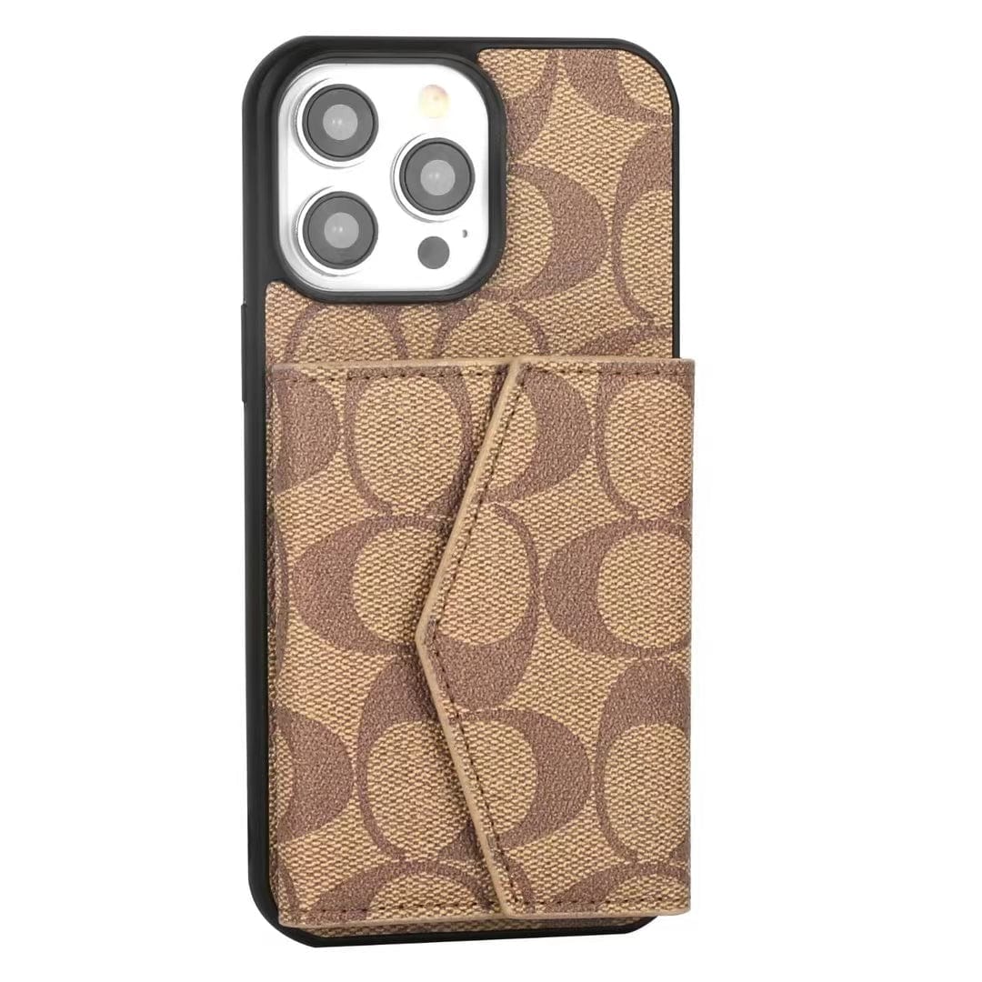 HypedEffects Coach Signature iPhone Case with Card Holder – Available for iPhone 11 to iPhone 16