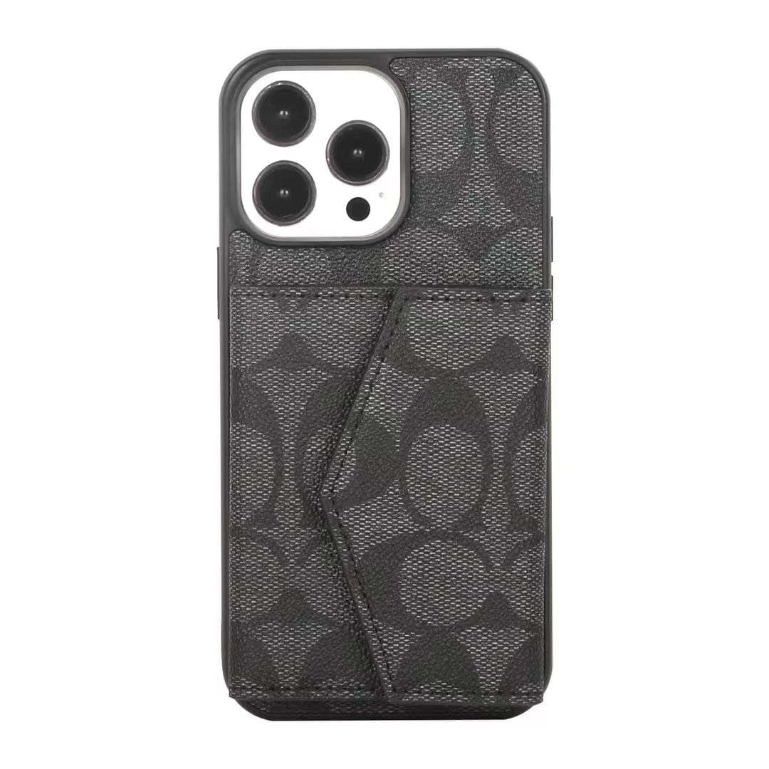 HypedEffects Coach Signature iPhone Case with Card Holder – Available for iPhone 11 to iPhone 16