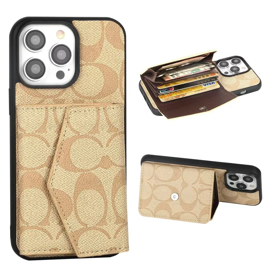 HypedEffects Coach Signature iPhone Case with Card Holder – Available for iPhone 11 to iPhone 16