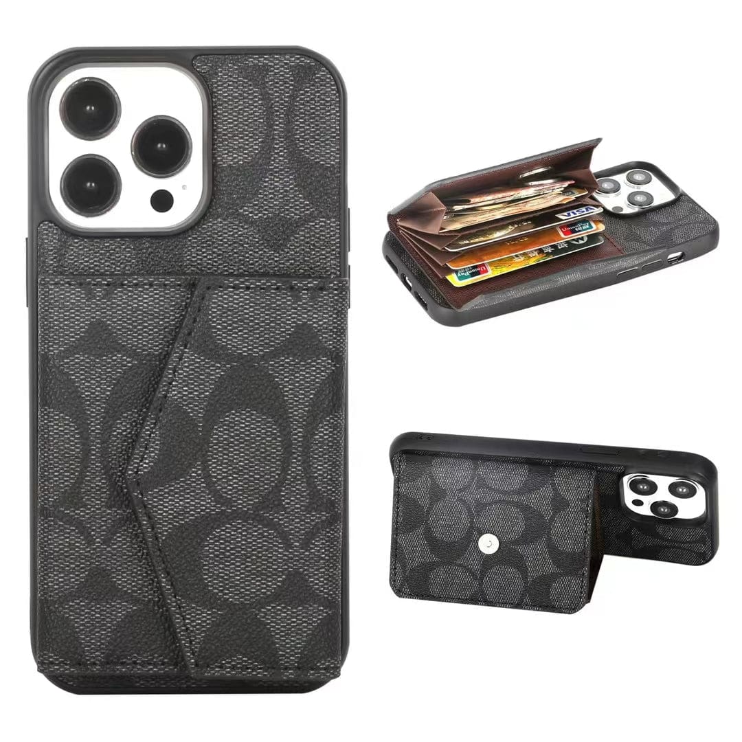 HypedEffects Coach Signature iPhone Case with Card Holder – Available for iPhone 11 to iPhone 16