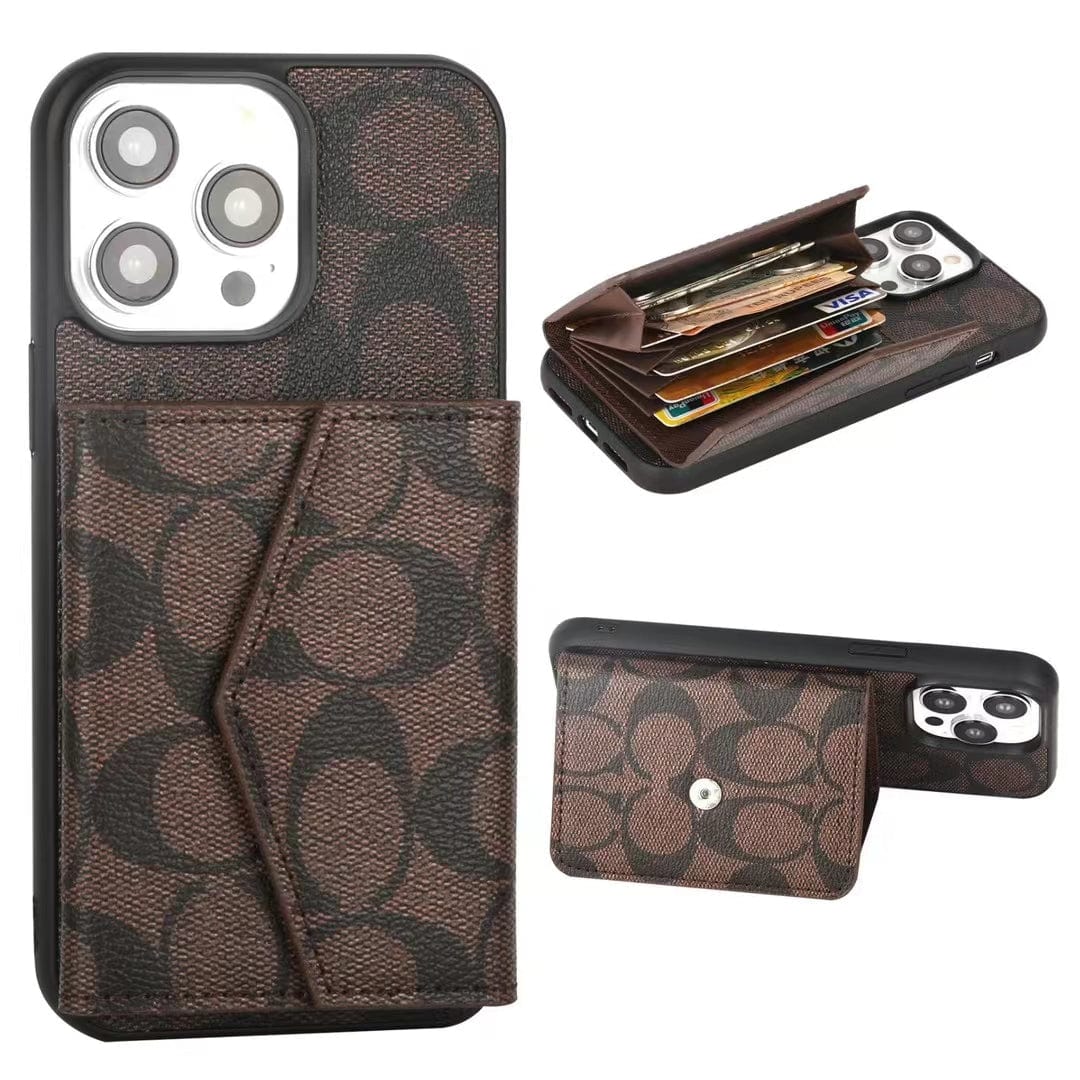 HypedEffects Coach Signature iPhone Case with Card Holder – Available for iPhone 11 to iPhone 16
