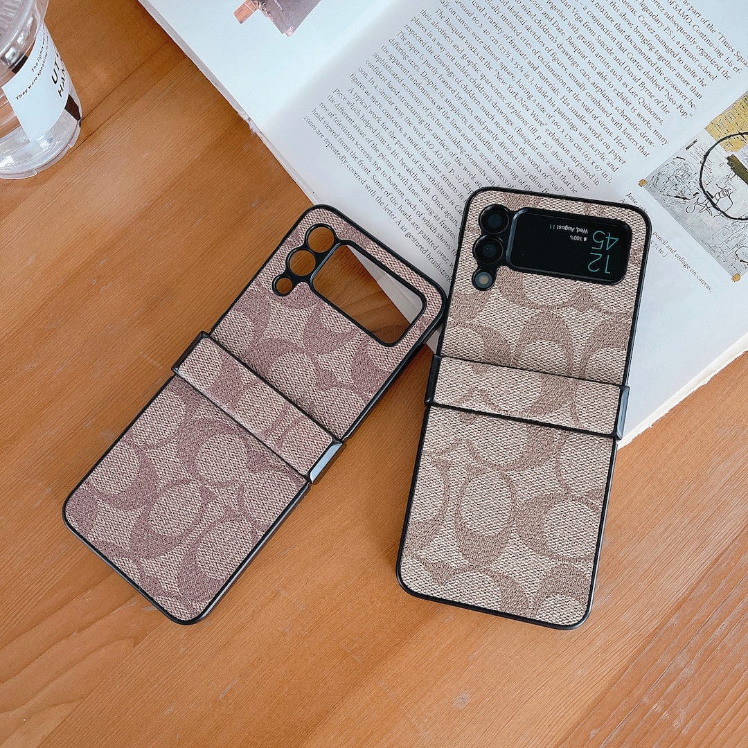 HypedEffects Coach Z Flip Samsung Phone Case with Finger Strap