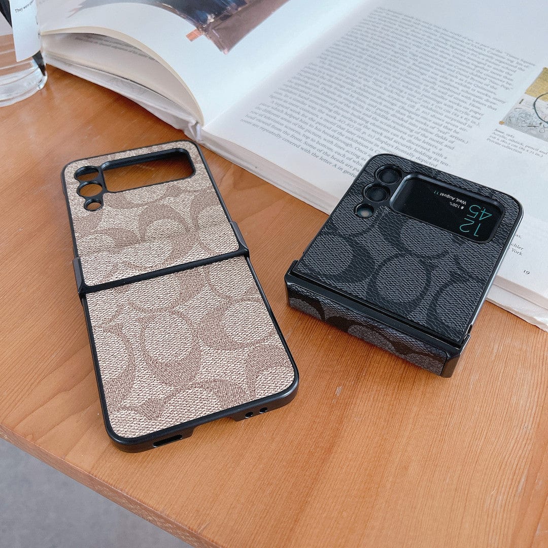 HypedEffects Coach Z Flip Samsung Phone Case with Finger Strap
