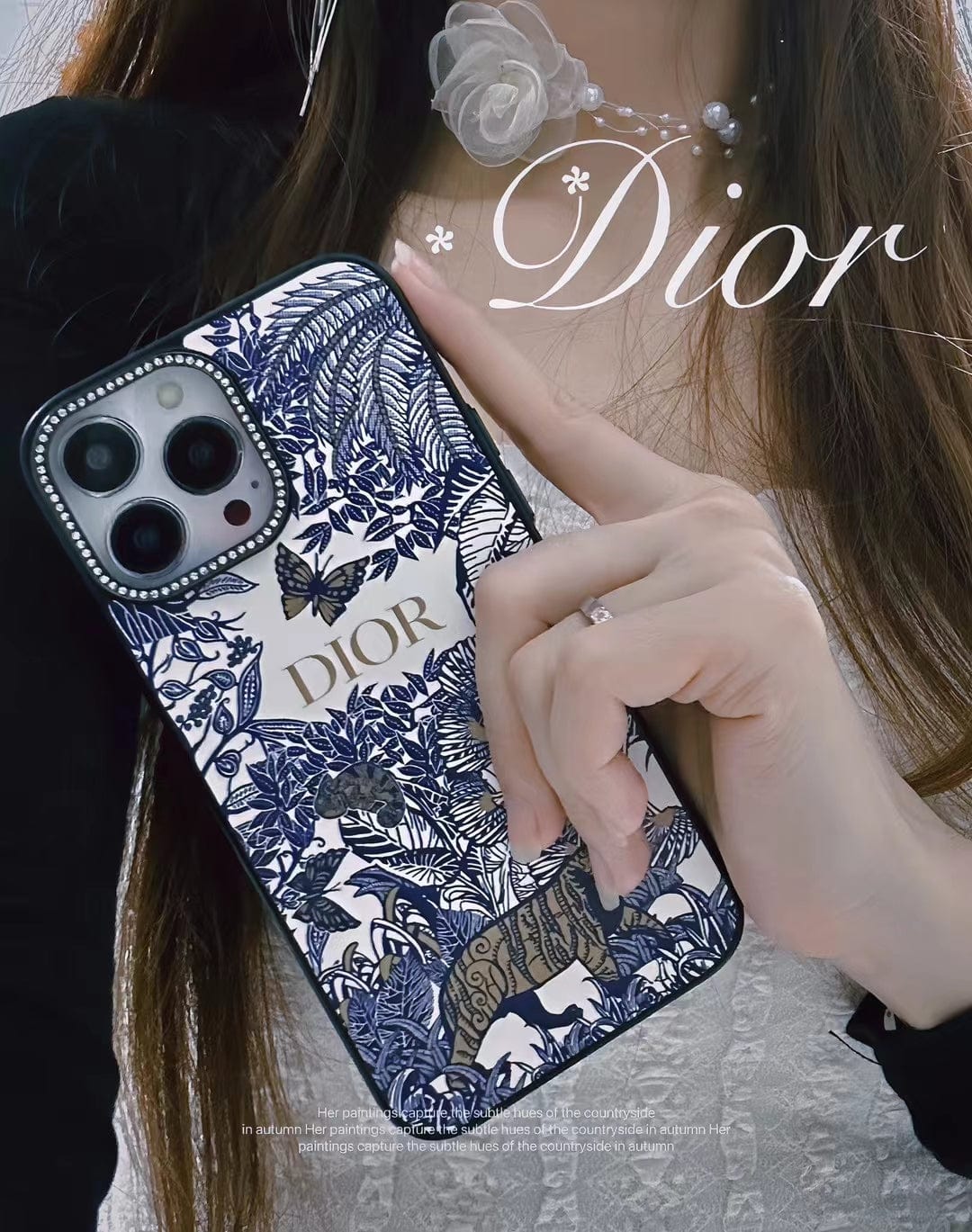 HypedEffects Floral Blue iPhone 15 Pro Max Cover
