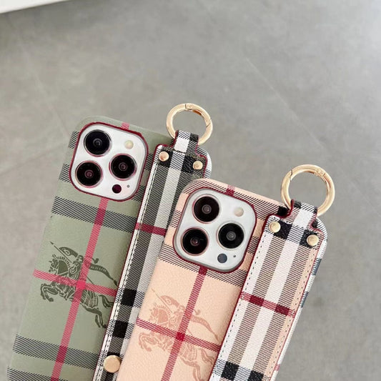 HypedEffects Phone Covers for iPhone 14 | Leather Burberry iPhone Case