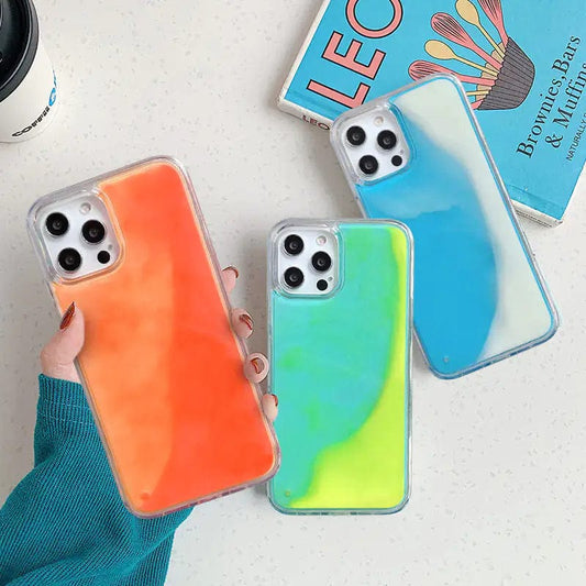 HypedEffects Quicksand Luminous Phone Case For iPhone 12 11 12 Pro Max XR XS Max X