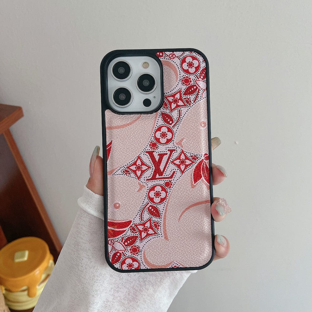 HypedEffects Red and Pink Louis Vuitton iPhone Cases - Perfect Fit for Various iPhone Models