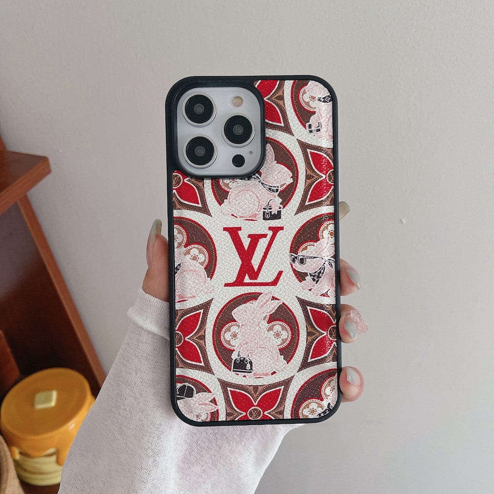 HypedEffects Red and Pink Louis Vuitton iPhone Cases - Perfect Fit for Various iPhone Models