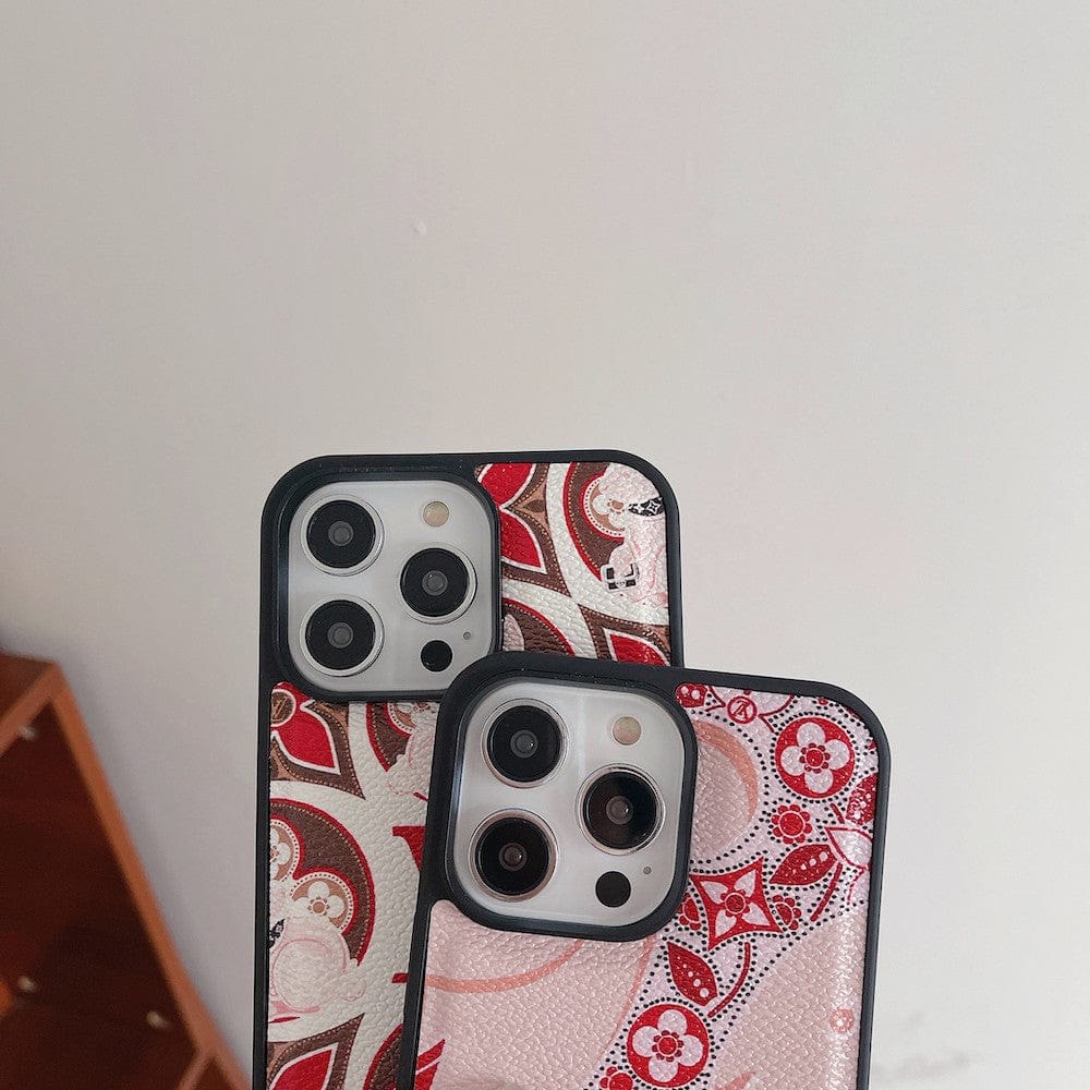 HypedEffects Red and Pink Louis Vuitton iPhone Cases - Perfect Fit for Various iPhone Models