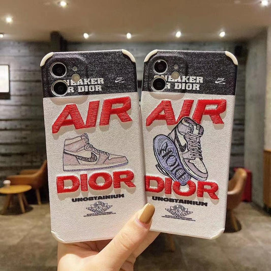 HypedEffects Sneaker Jordan Air iPhone Case - Leather Fabric Cover