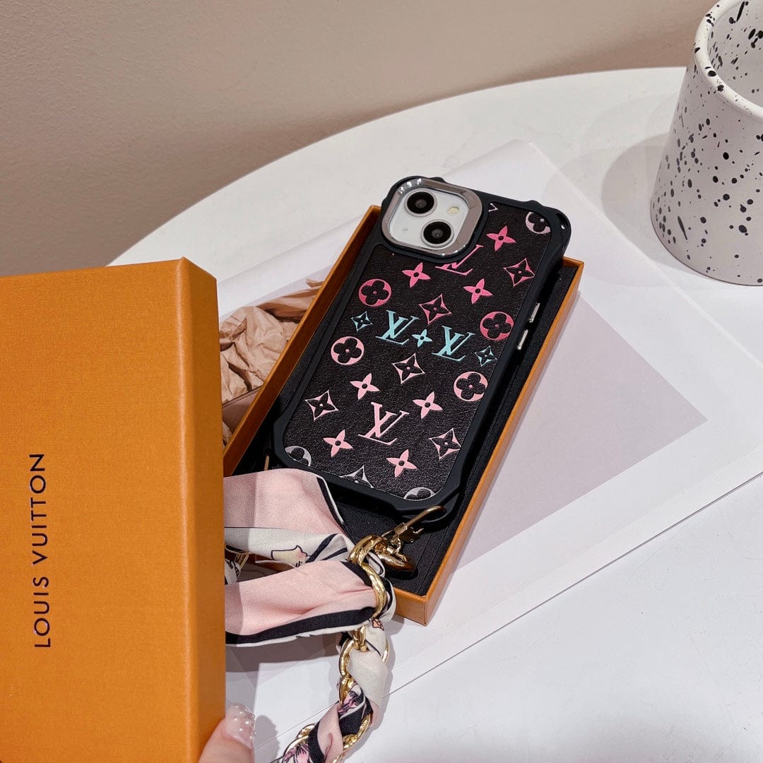 HypedEffects Stylish TPU Louis Vuitton iPhone Case with Elegant Handle