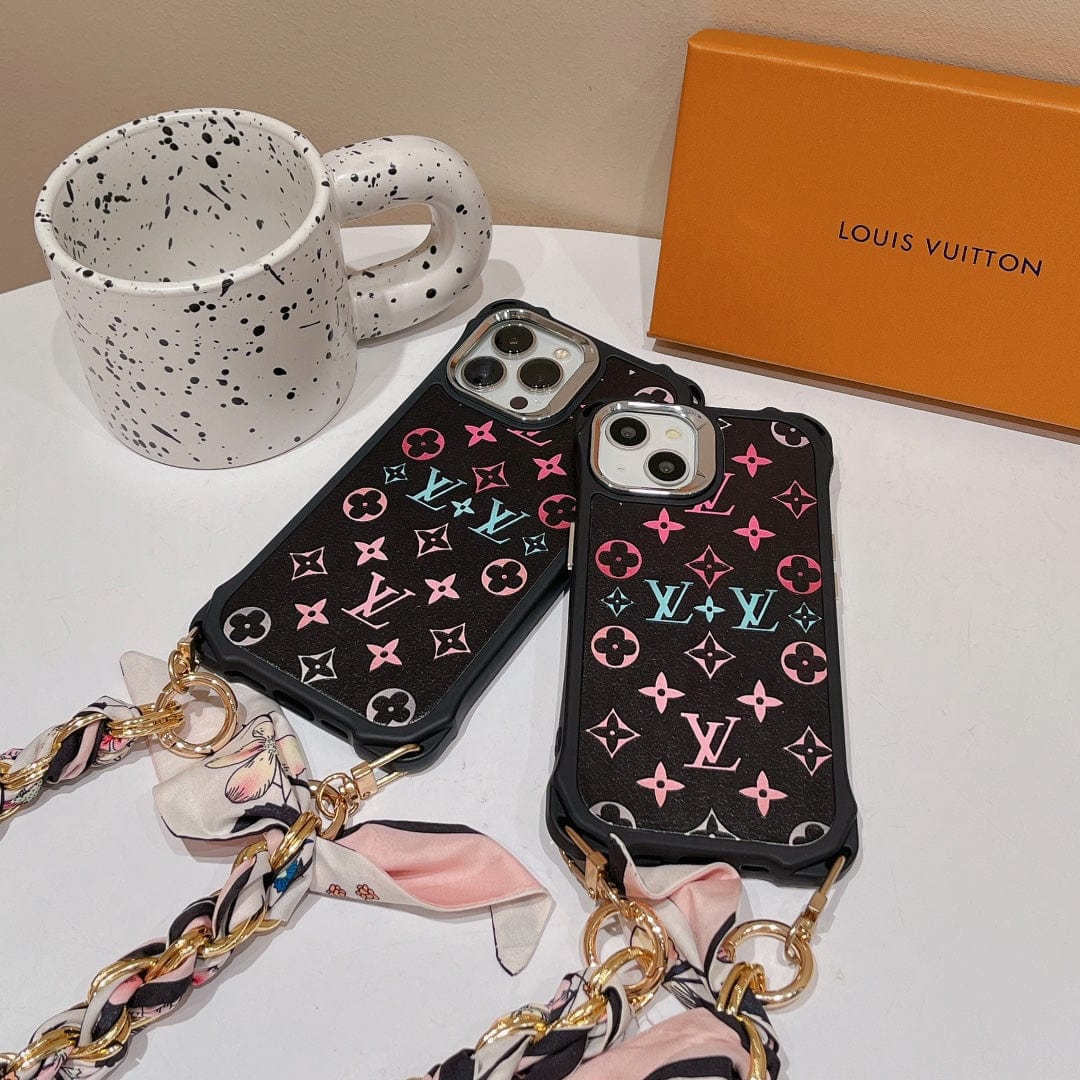 HypedEffects Stylish TPU Louis Vuitton iPhone Case with Elegant Handle